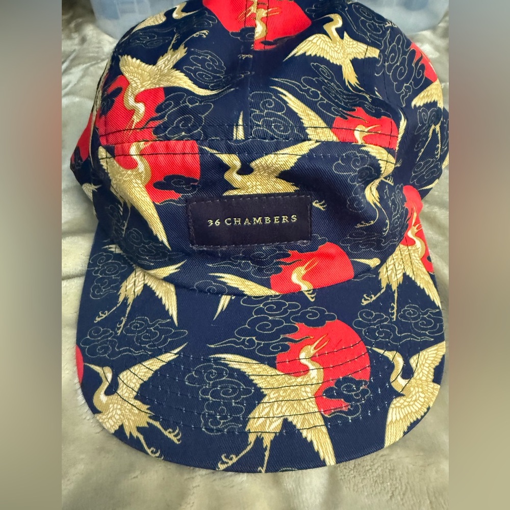 Rare 36 Chambers Blue and Gold Crane Cap never worn